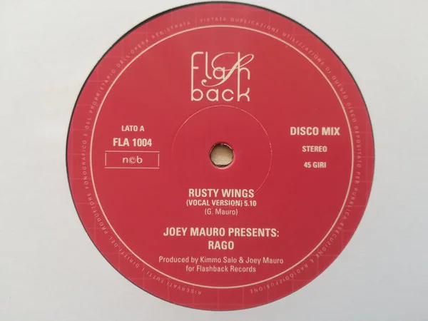 Joey Mauro Presents Rago / Remo Zito ‎– Rusty Wings / Secret Agent - Image 4