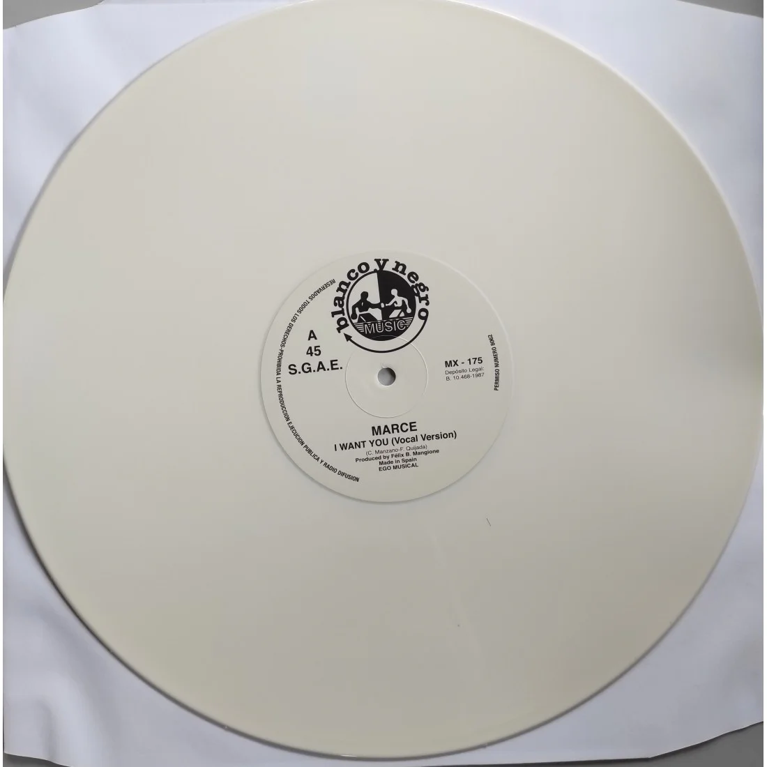 Marce ‎– I Want You (WHITE VINYL) - Image 3