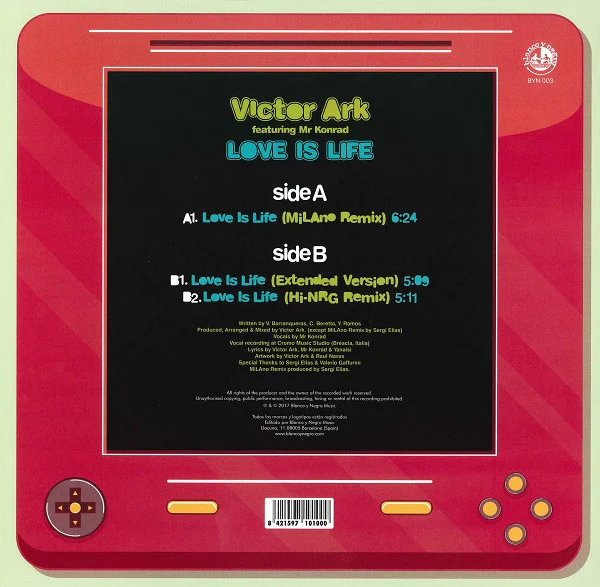 Victor Ark Featuring Mr. Konrad ‎– Love Is Life - Image 2