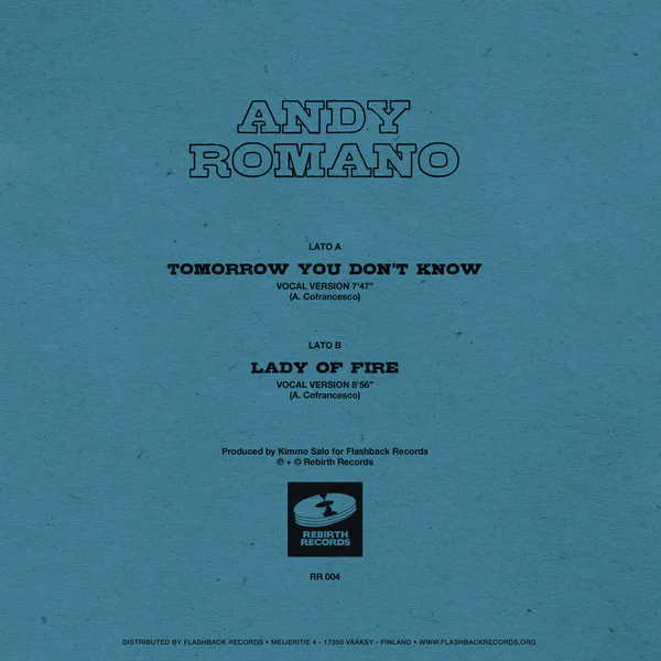 Andy Romano – Tomorrow You Don't Know / Lady Of Fire - Image 2