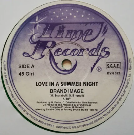 Brand Image - Love In The Summer Night (orange vinyl) - Image 3