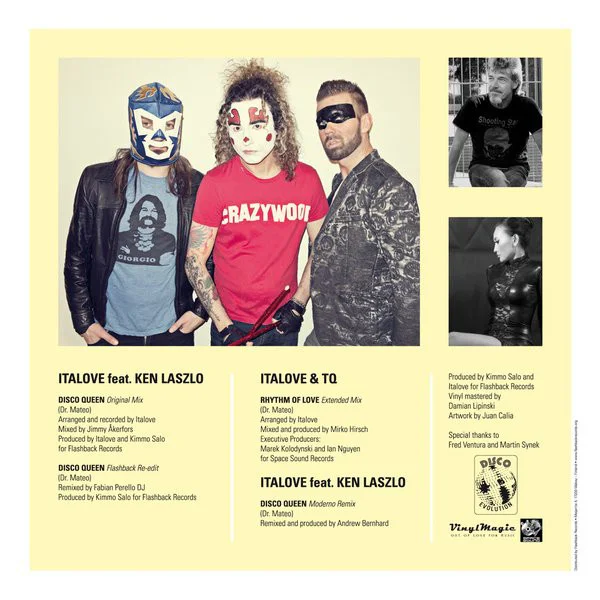 ITALOVE DUETS WITH KEN LASZLO AND TQ - DISCO QUEEN / RHYTHM OF LOVE - Image 2