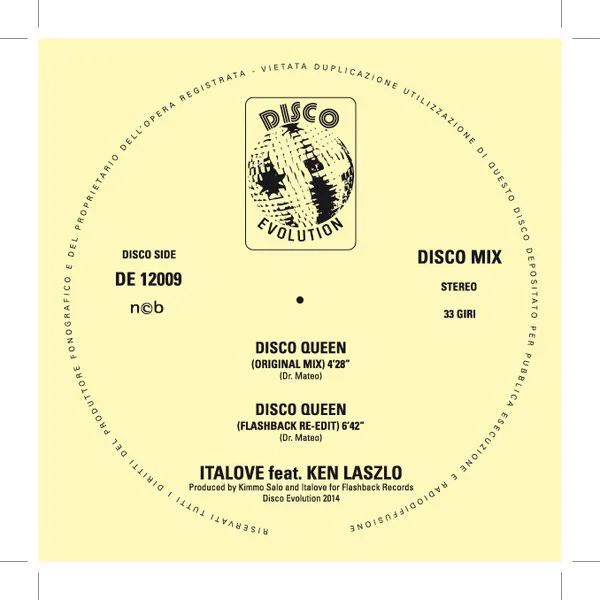 ITALOVE DUETS WITH KEN LASZLO AND TQ - DISCO QUEEN / RHYTHM OF LOVE - Image 4