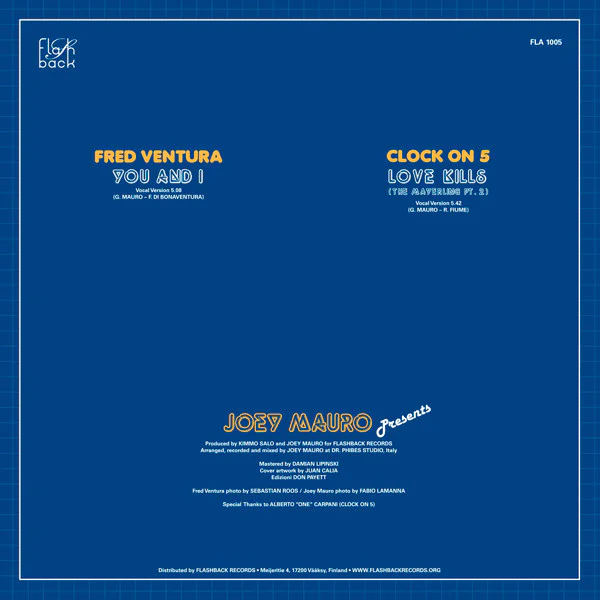 Joey Mauro Presents Fred Ventura / Clock On 5 – You And I / Love Kills - Image 2