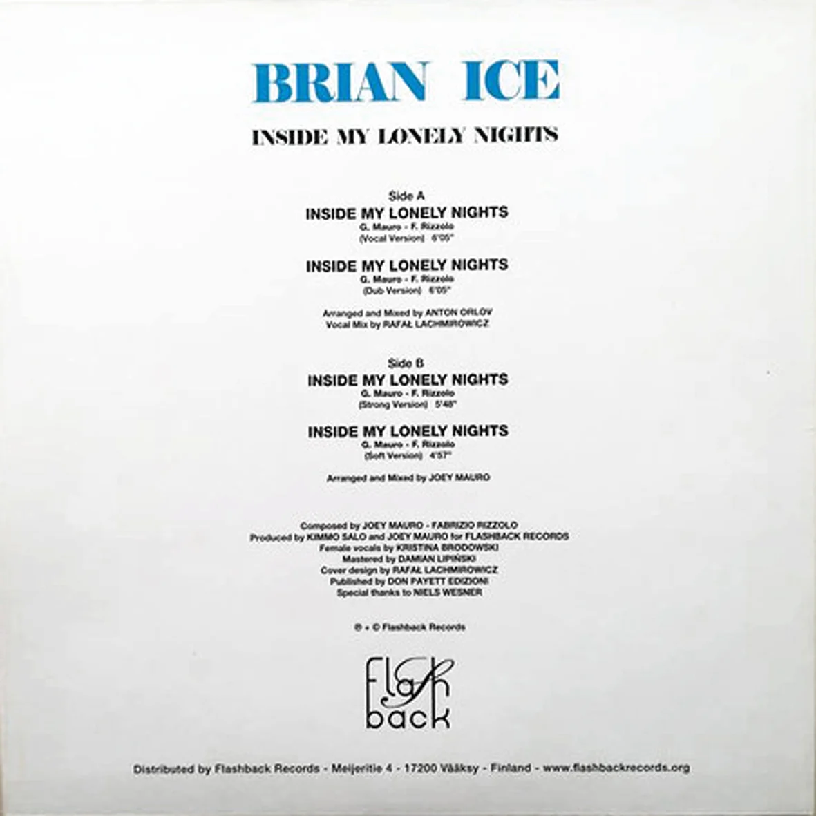 Brian Ice – Inside My Lonely Nights - Image 2
