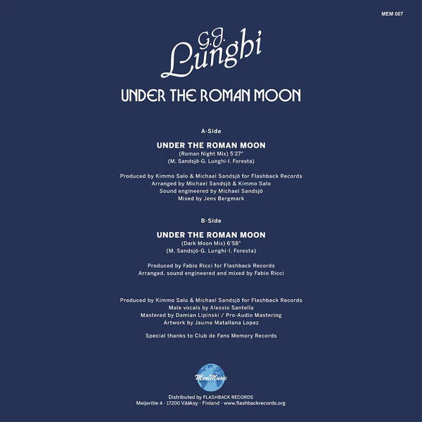 G.J. Lunghi – Under The Roman Moon (Red splattered vinyl) - Image 2