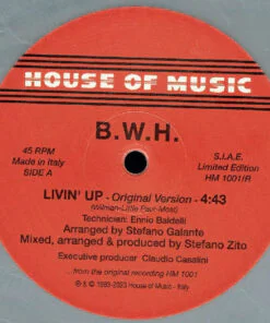 B.W.H. – Livin' Up (Original Version) / Stop (Original Version) (grey vinyl)