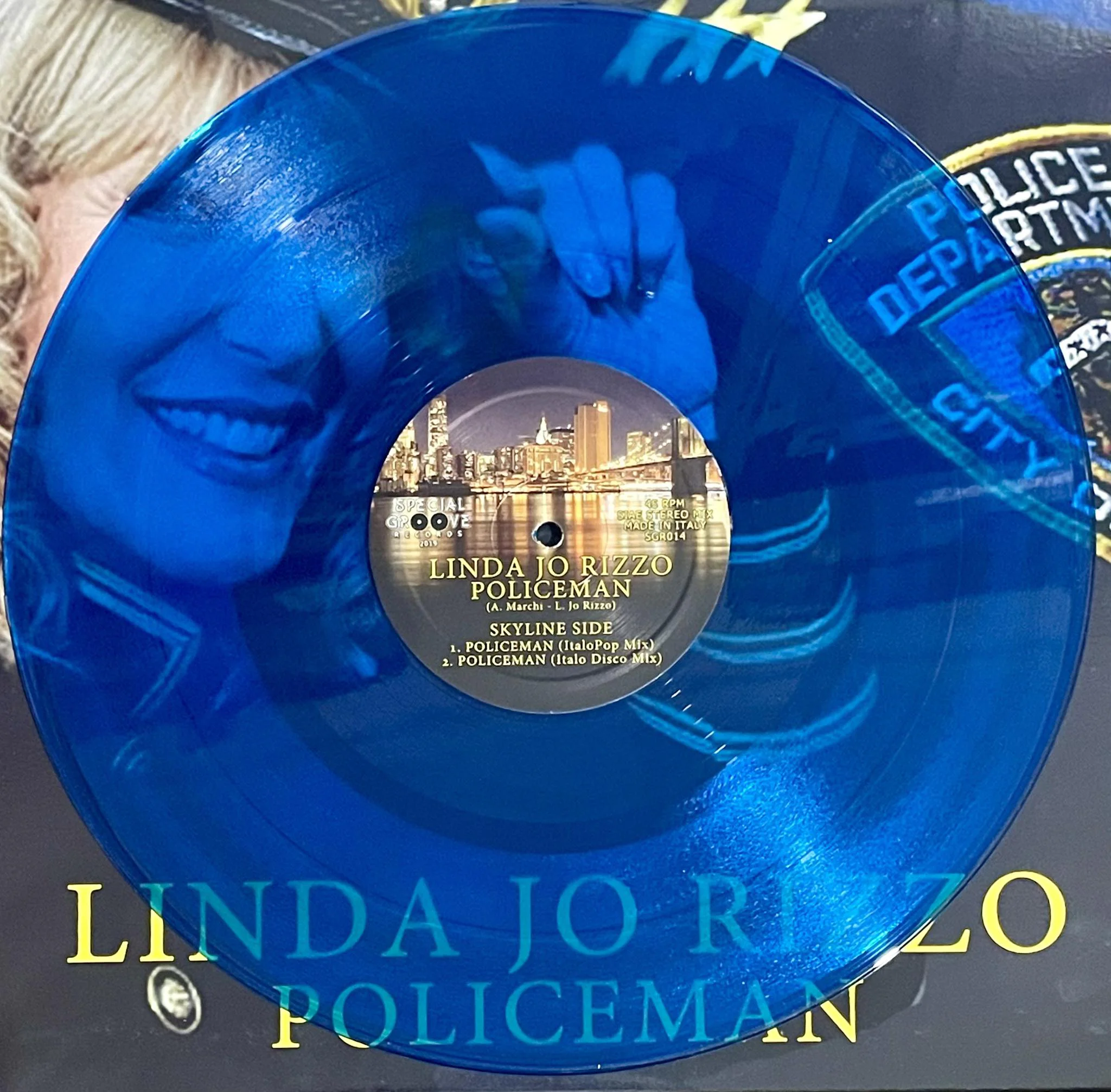 Linda Jo Rizzo – Policeman (Blue Crystal vinyl) - Image 3