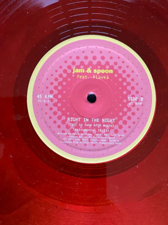 Jam & Spoon Feat. Plavka – Right In The Night (Fall In Love With Music) (red vinyl) - Image 4