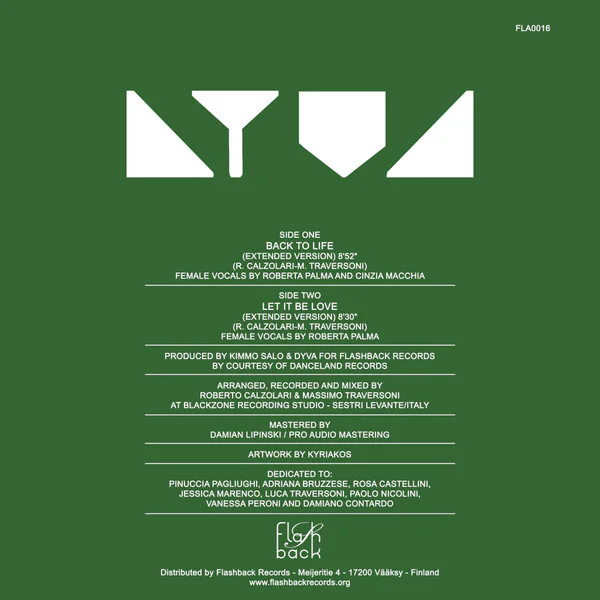 Dyva – Back To Life / Let It Be Love (Green vinyl) - Image 2