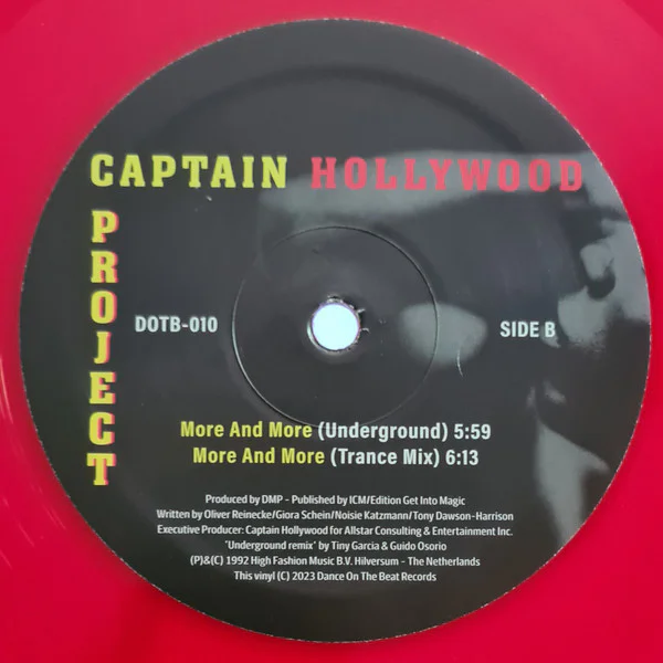 Captain Hollywood Project – More And More (red vinyl) - Image 3