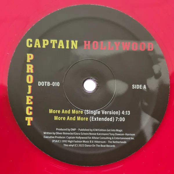 Captain Hollywood Project – More And More (red vinyl) - Image 4