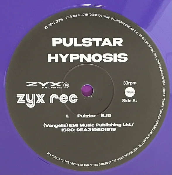 Hypnosis – Pulstar / End Title (Blade Runner) (Purple vinyl) - Image 4