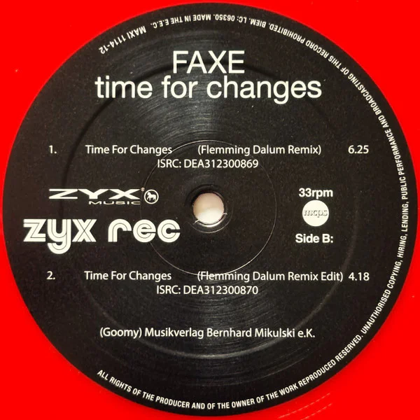 Faxe – Time For Changes (Red vinyl) - Image 3