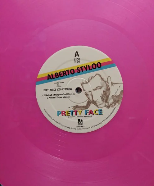 Alberto Styloo ‎– Pretty Face (2020 Versions Of The ItaloDisco Hit) (Pink vinyl) - Image 3