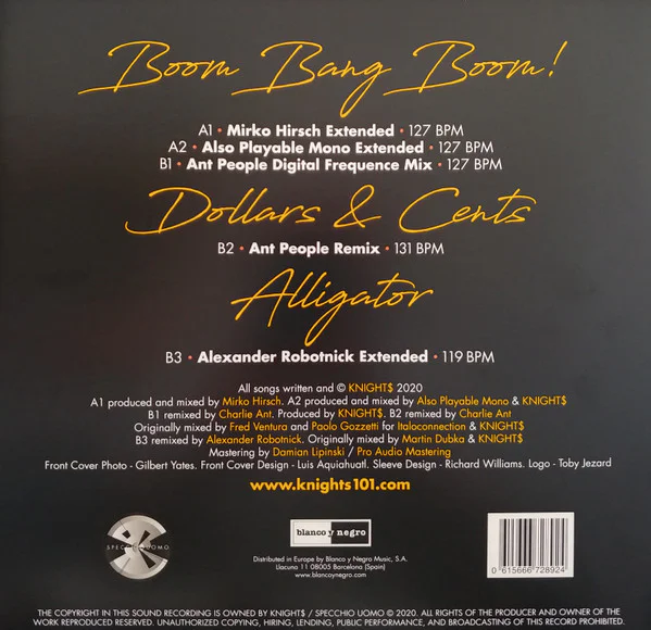 KNIGHT$ – Boom Bang Boom! (yellow vinyl) - Image 2