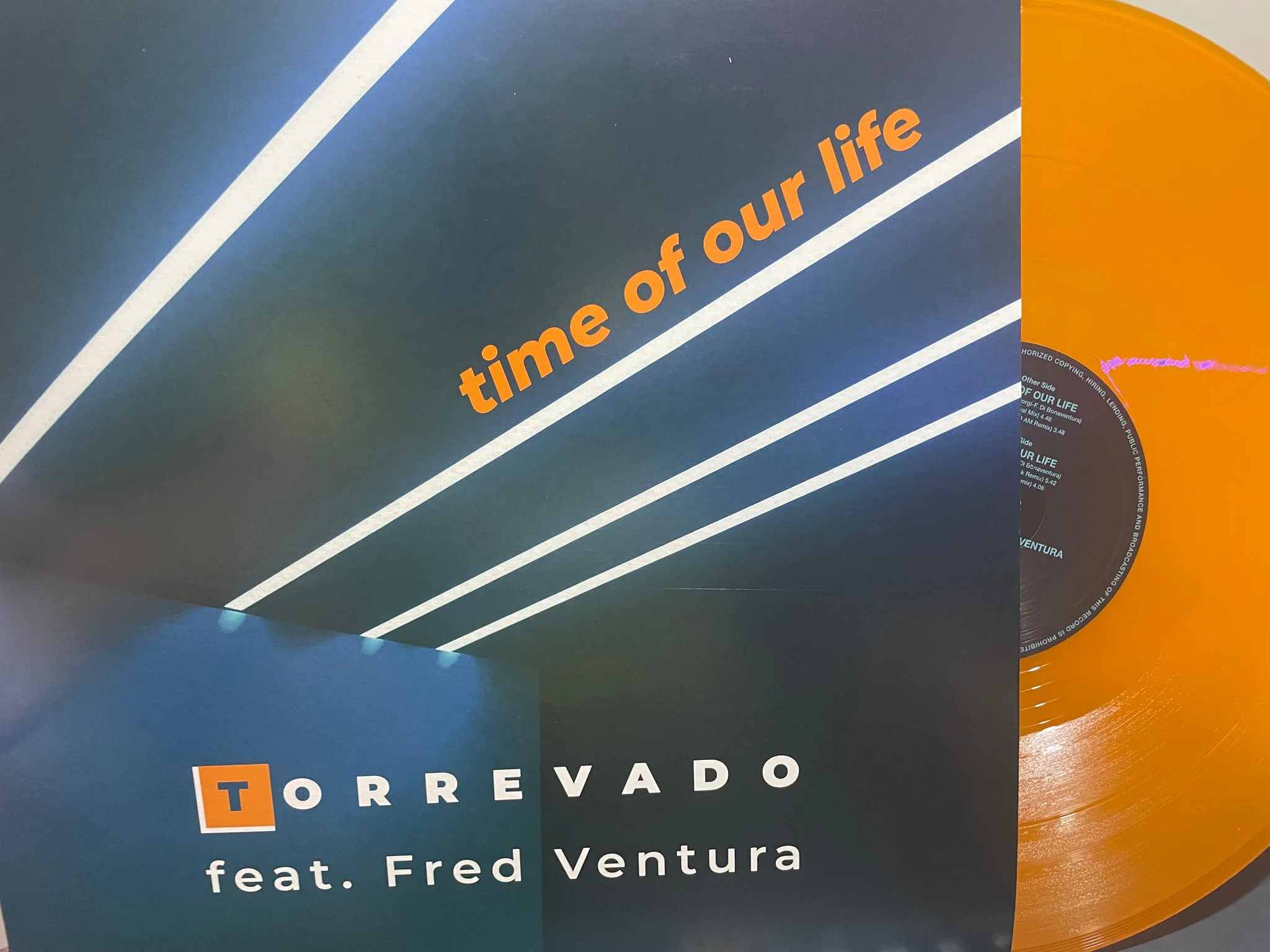 Torrevado Feat. Fred Ventura – Time Of Our Life  (Transparent Orange vinyl)