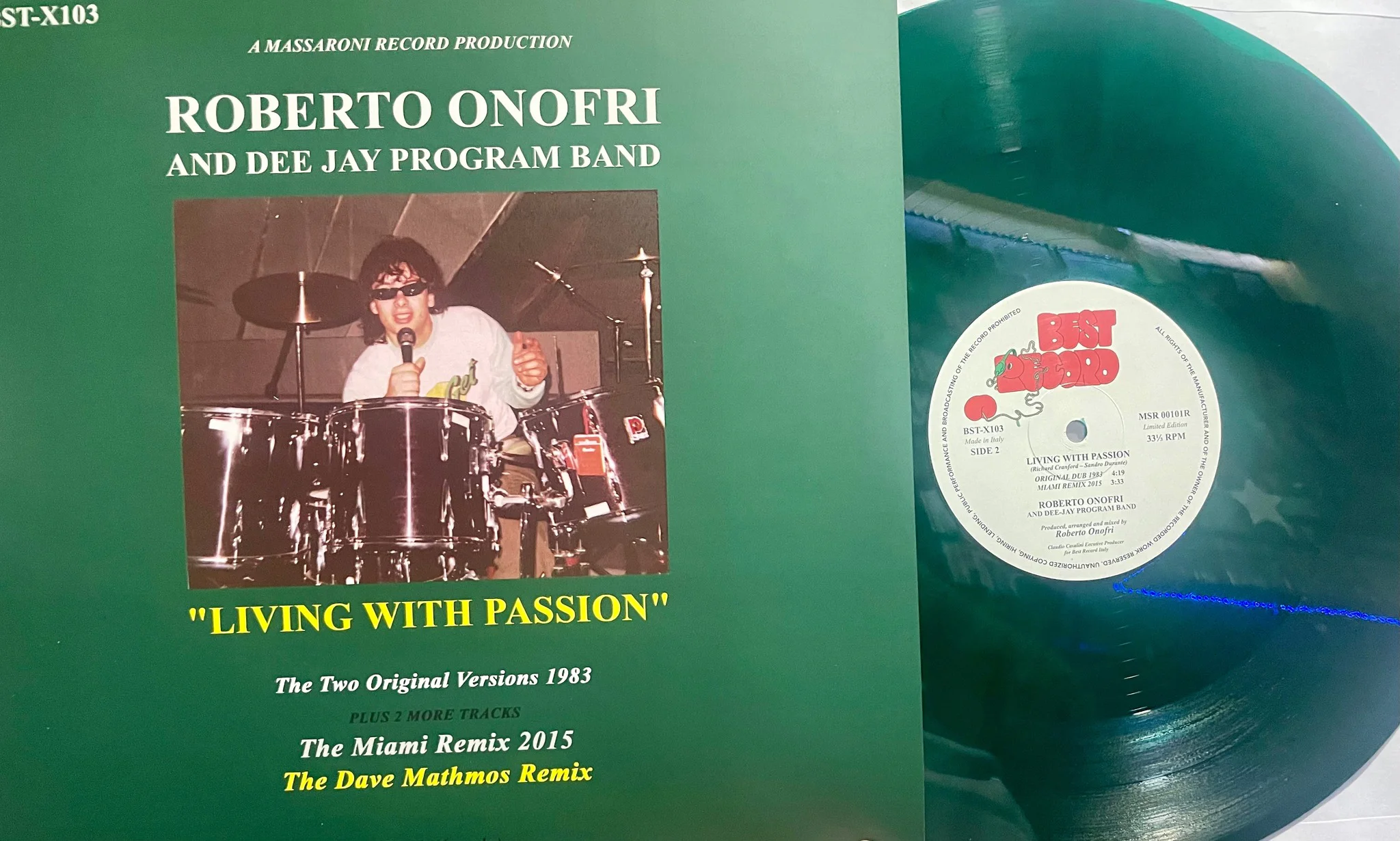 Roberto Onofri And Dee Jay Program Band – Living With Passion (Green Marble vinyl) - Image 3