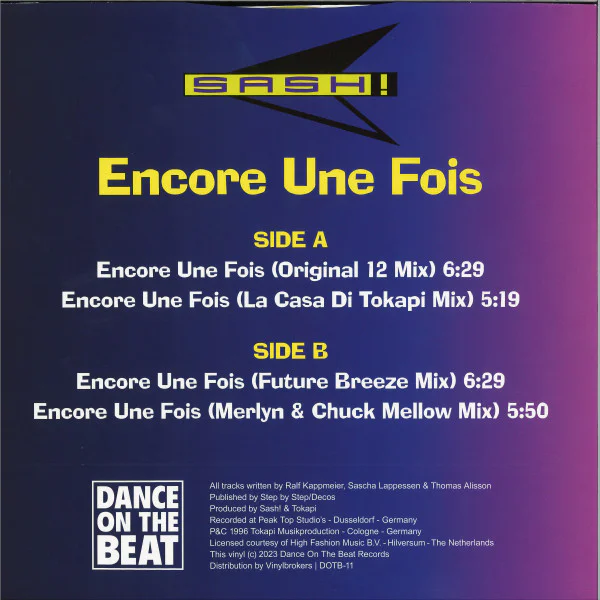 Sash! – Encore Une Fois - Image 2