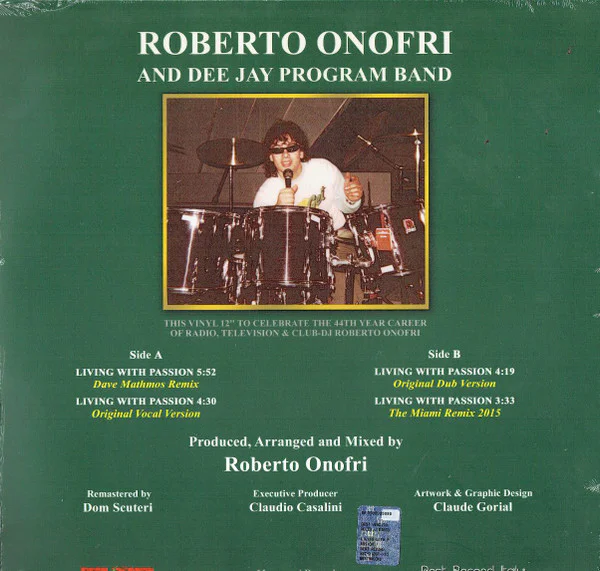 Roberto Onofri And Dee Jay Program Band ‎– Living With Passion - Image 2