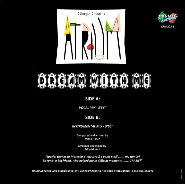 Atrium – Dream With Me (LIGHT DAMAGE IN DOWN LEFT CORNER FROM SHIPPING) - Image 2