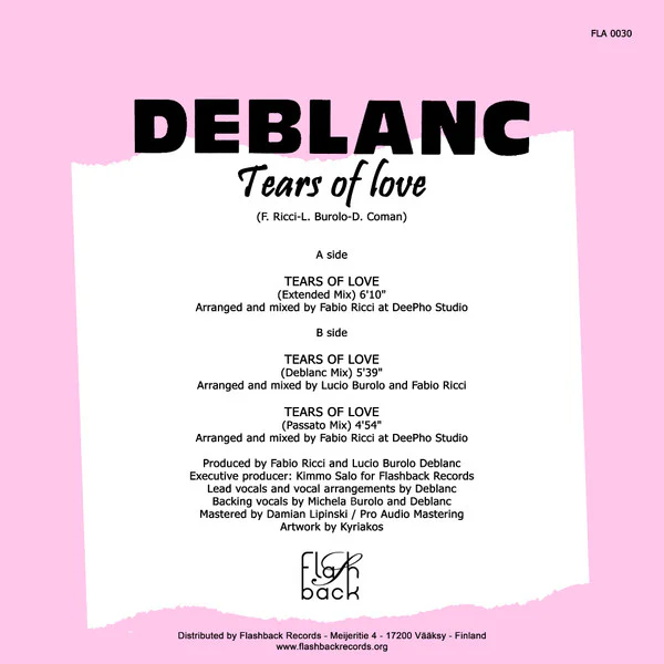 Deblanc – Tears Of Love - Image 2