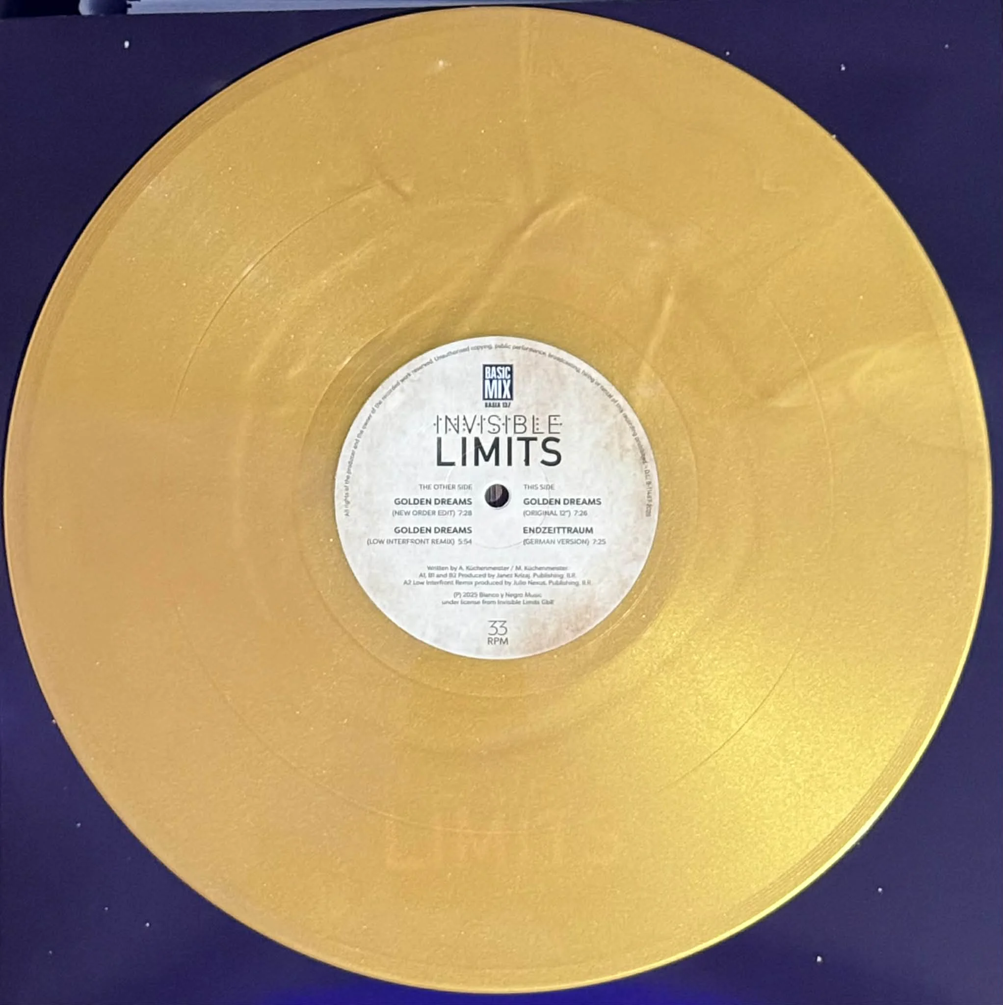 Invisible Limits – Golden Dreams (gold vinyl) - Image 3