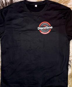 Men's Black T-Shirt Logo front - Headphones back II