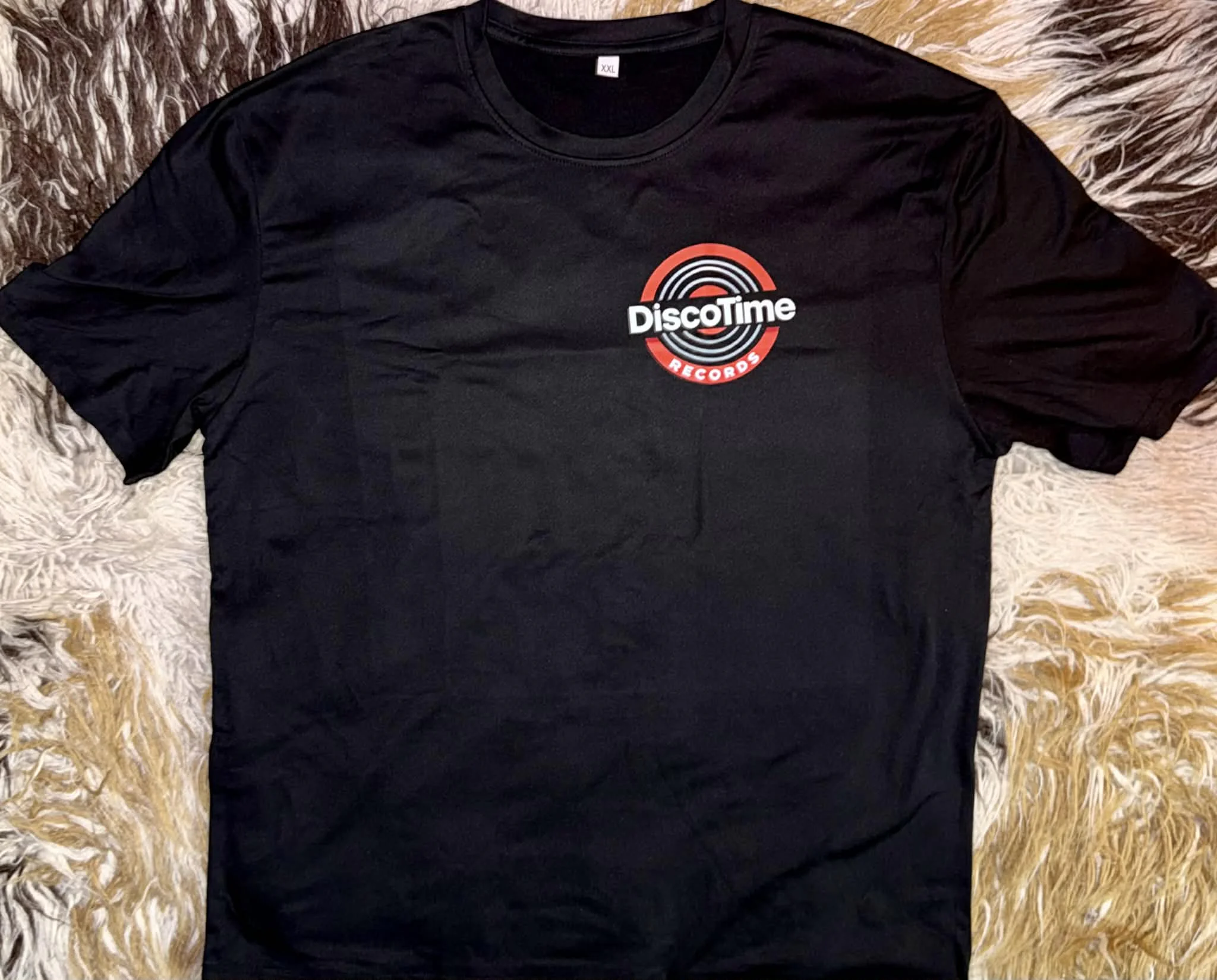 Men's Black T-Shirt Logo front - Headphones back