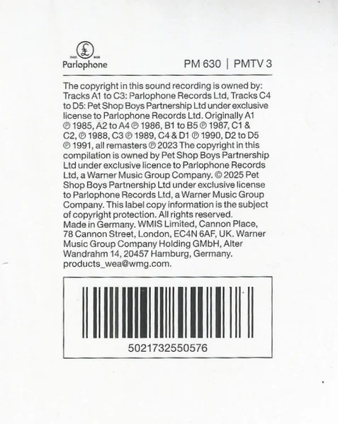 Pet Shop Boys – Discography (The Complete Singles Collection 1985-1991) - Image 3