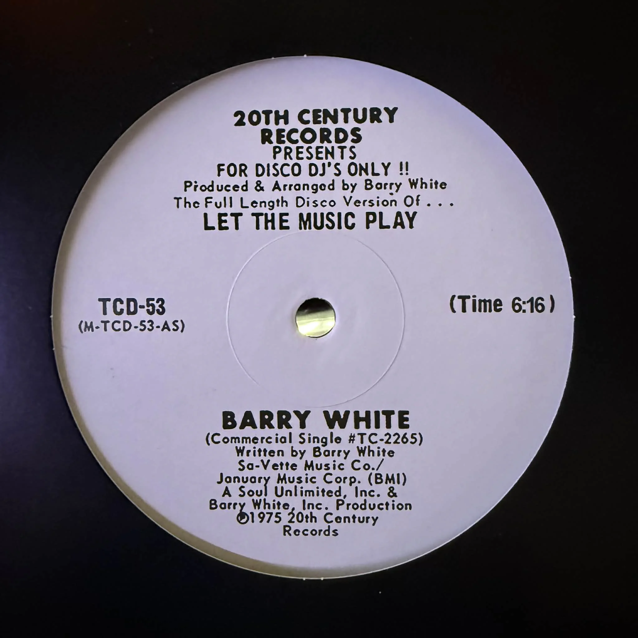 Barry White – Let The Music Play