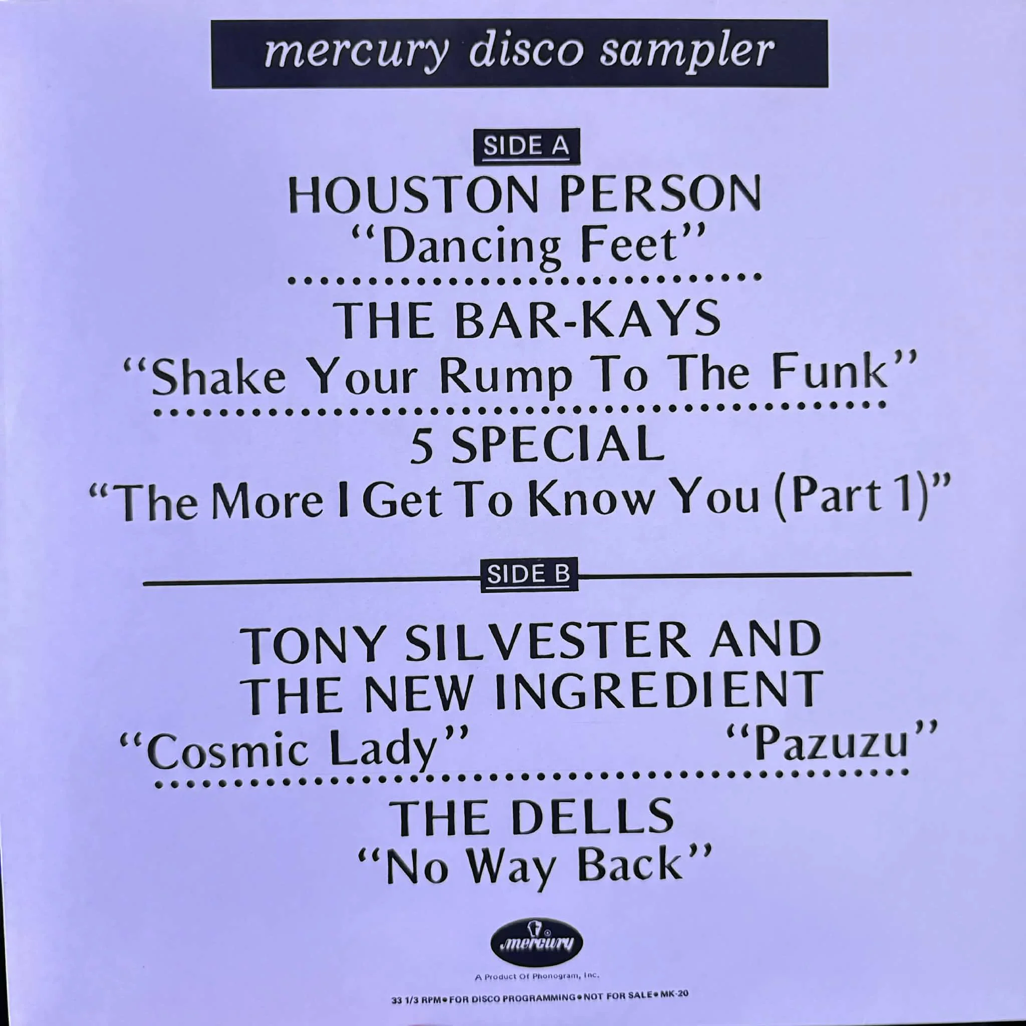 Various – Mercury Disco Sampler