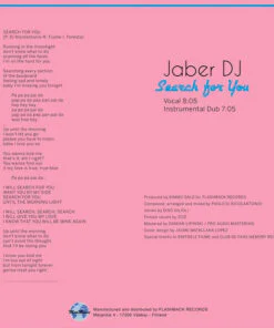 JABER DJ - SEARCH FOR YOU (Gold vinyl) - Image 2