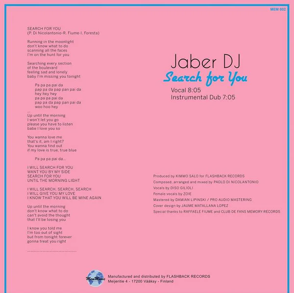 JABER DJ - SEARCH FOR YOU (Gold vinyl) - Image 2
