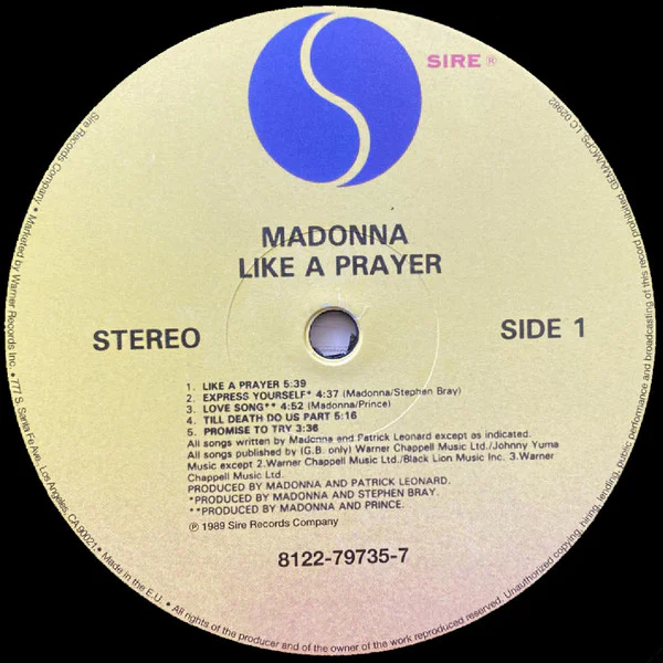 Madonna ‎– Like A Prayer - Image 4