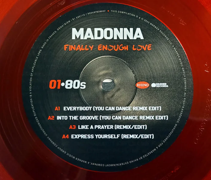 Madonna ‎– Finally Enough Love - Image 3