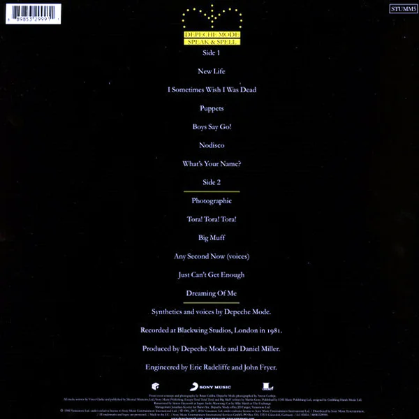 Depeche Mode ‎– Speak & Spell - Image 2