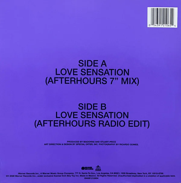 Madonna & Kylie – Love Sensation 7" - Image 2